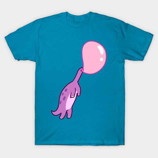 Bubblegum Balloon Dinosaur T-Shirt by saradaboru